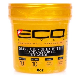 ECO 48hr Edge Control Gel [Black Castor & Flaxseed Oil] (11oz